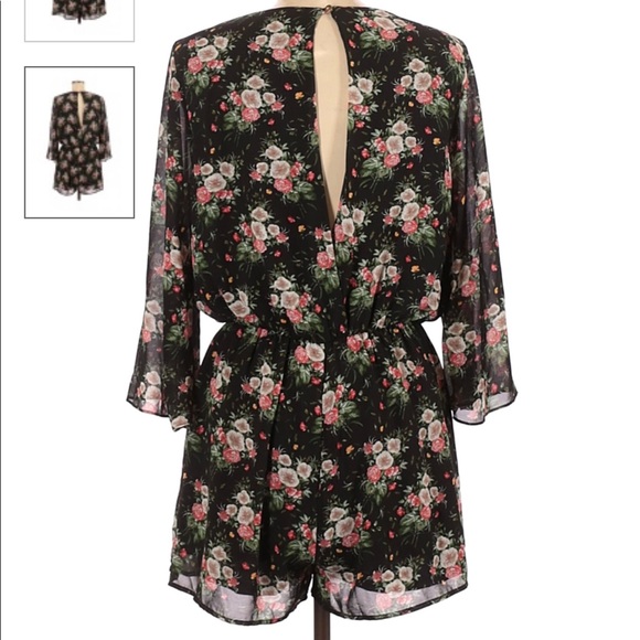 Everly floral print romper - Picture 2 of 2